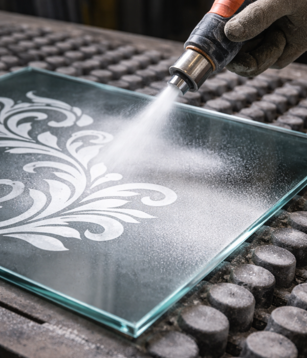 glass sand blasting